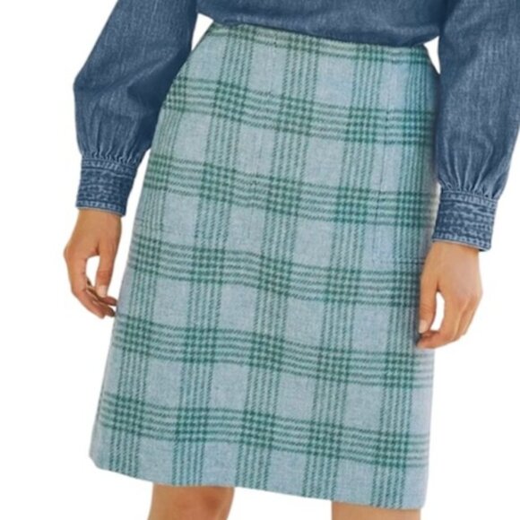 BODEN Blue/Green Check or Plaid skirt size US16/18R - Picture 1 of 4